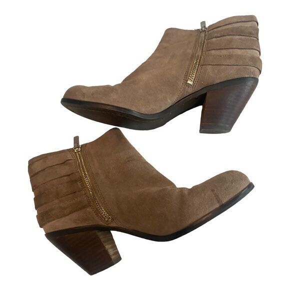 Sam Edelman Womens 7.5 Lucca Suede Buckle Ankle  Booties Boots Brown 2.5" Heel - Picture 3 of 13